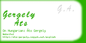 gergely ats business card