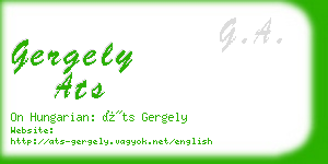 gergely ats business card